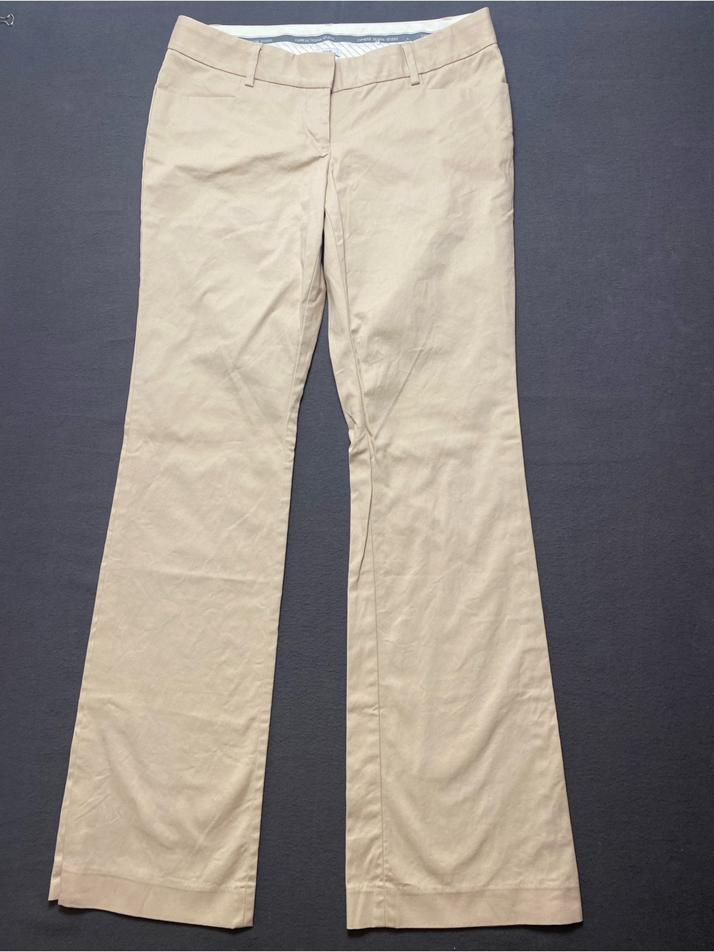 Express Stylist Tailored Flare Women's Beige Pants Size 4